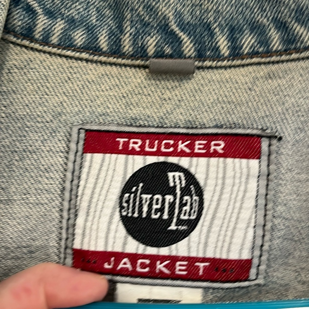 Levi’s Silver Tab Trucker Jacket - Vintage Denim Jean Jacket - Men’s size Large - Picture 13 of 16